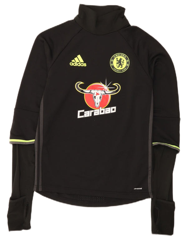Adidas Mens Chelsea FC Graphic Top Manga Longa XS Preto Poliéster