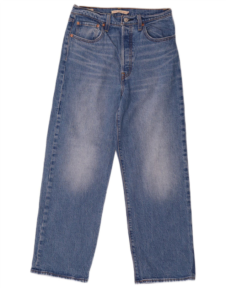 Jeans feminino Levi's Ribcage Straight W28 L27 Azul Algodão