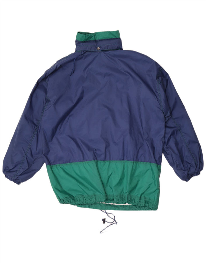 Jaqueta de chuva masculina Marcel Clair com capuz e ajuste solto EU 46 pequeno bloco azul