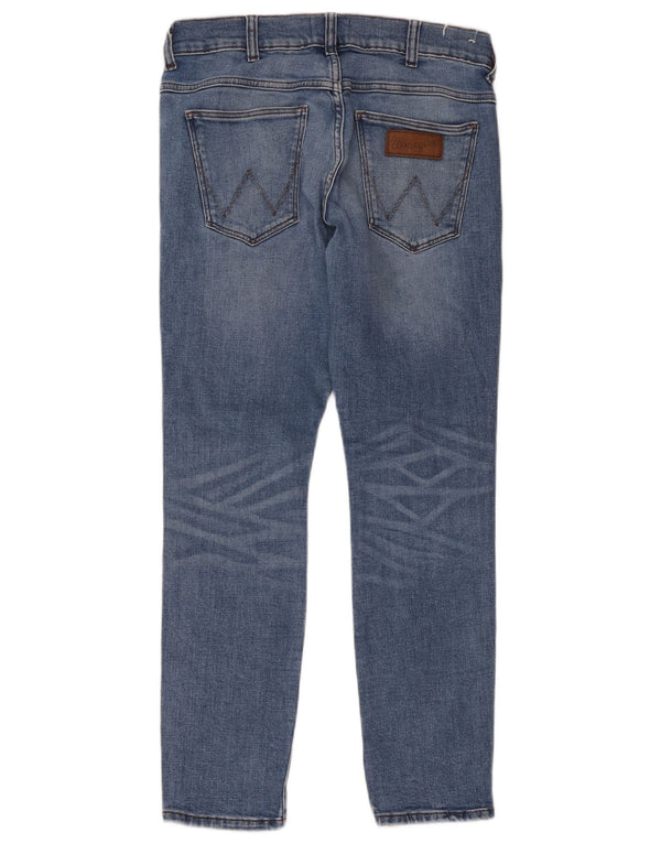 Wrangler Mens Larston Slim Fit Tapered Jeans W30 L32 Blue Cotton
