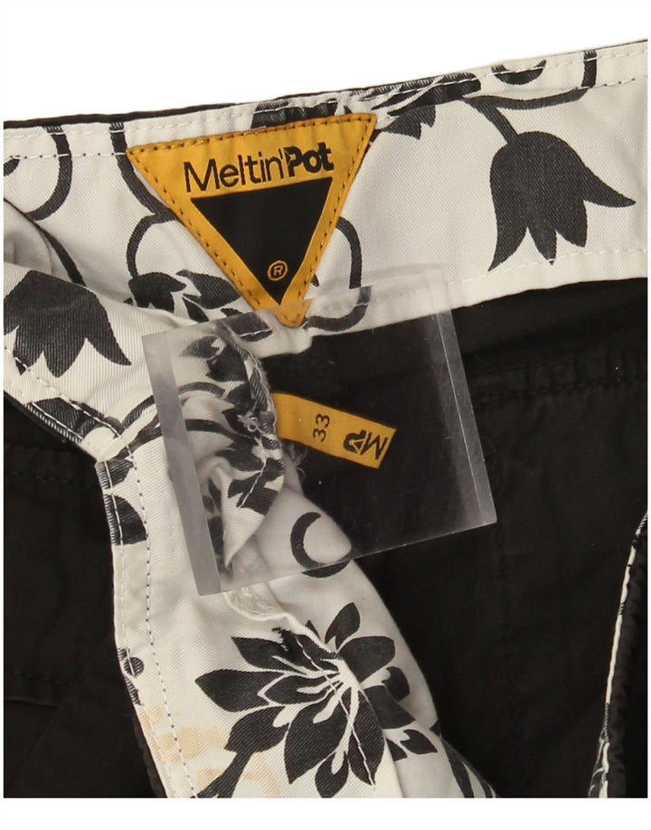 Calça cargo reta masculina Meltin' Pot W33 L32 preta