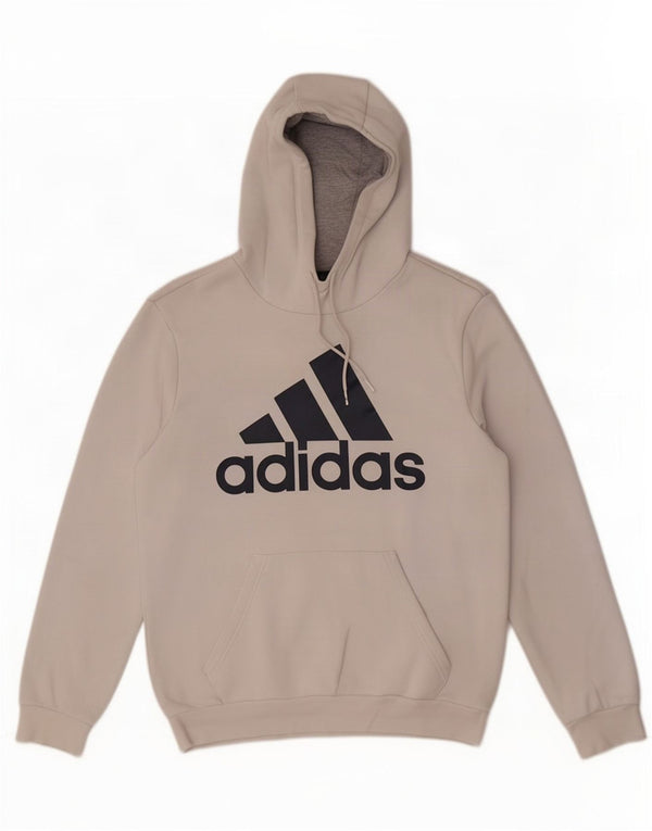 Adidas Mens Graphic Hoodie Jumper UK 38/40 Médio Algodão Branco