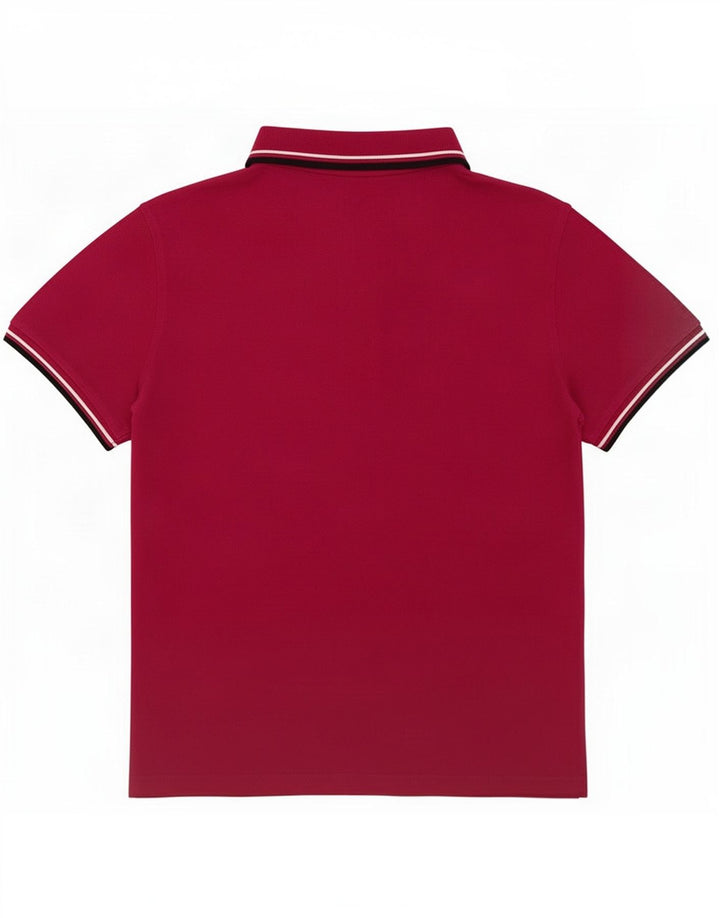 Camisa polo masculina Lotto média listrada rosa