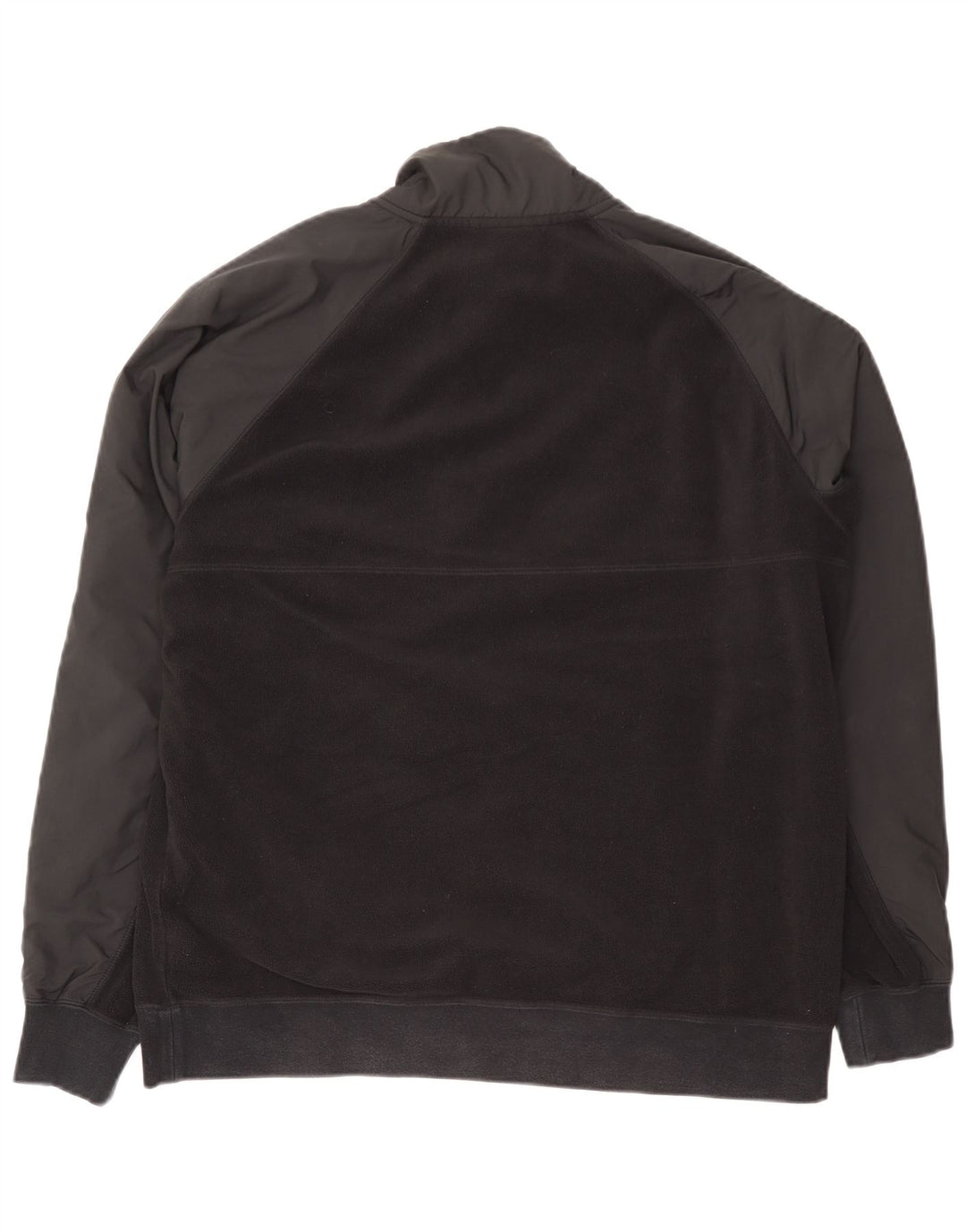 Suéter de lã masculino Nike com zíper e gola grande em poliéster colorblock preto