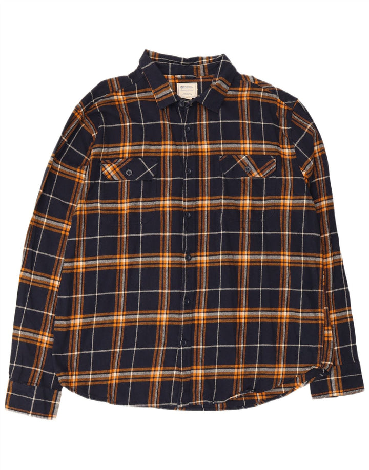 Camisa masculina de flanela Mountain Warehouse XL azul marinho xadrez algodão