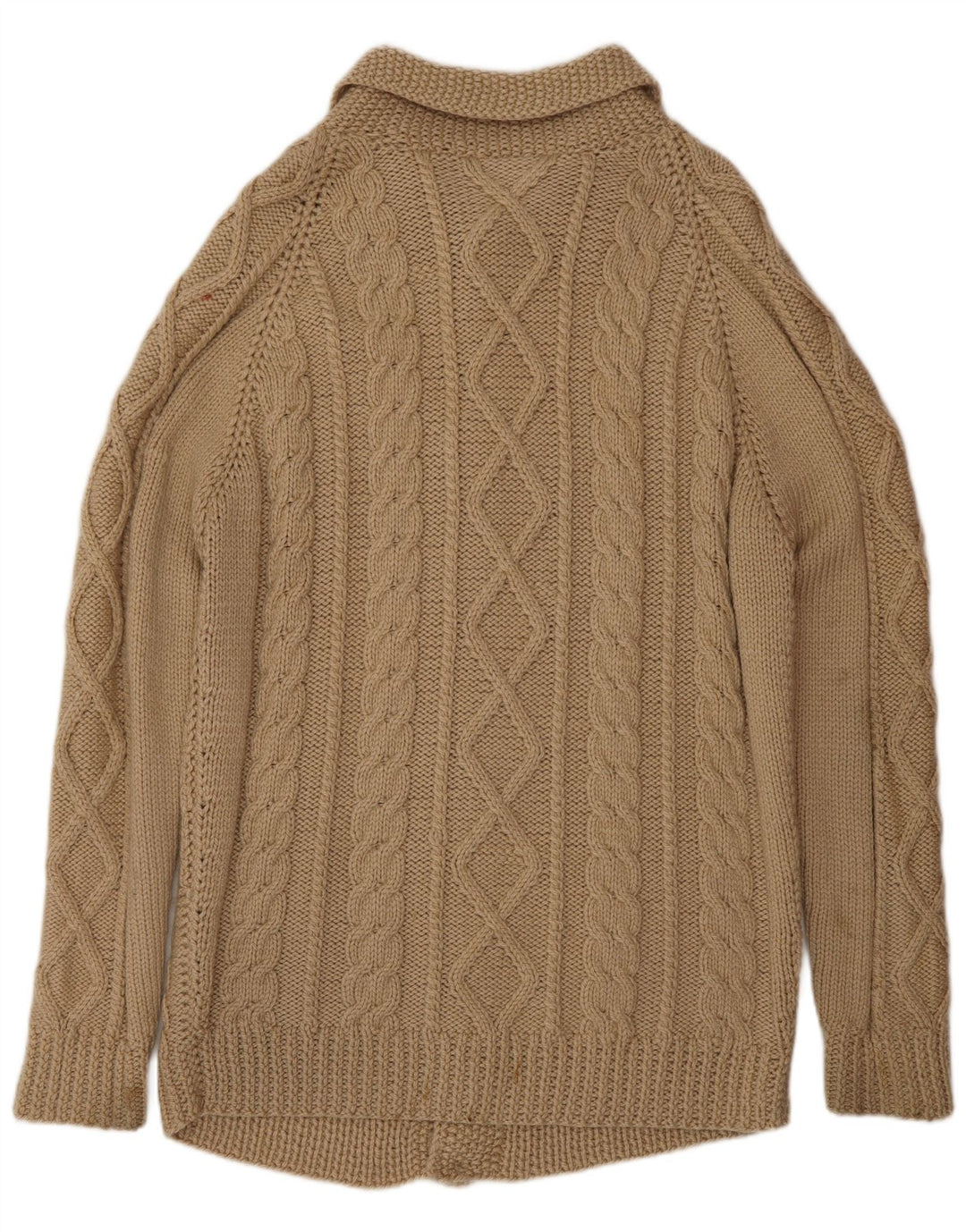 Suéter Cardigan Masculino Vintage Médio Bege