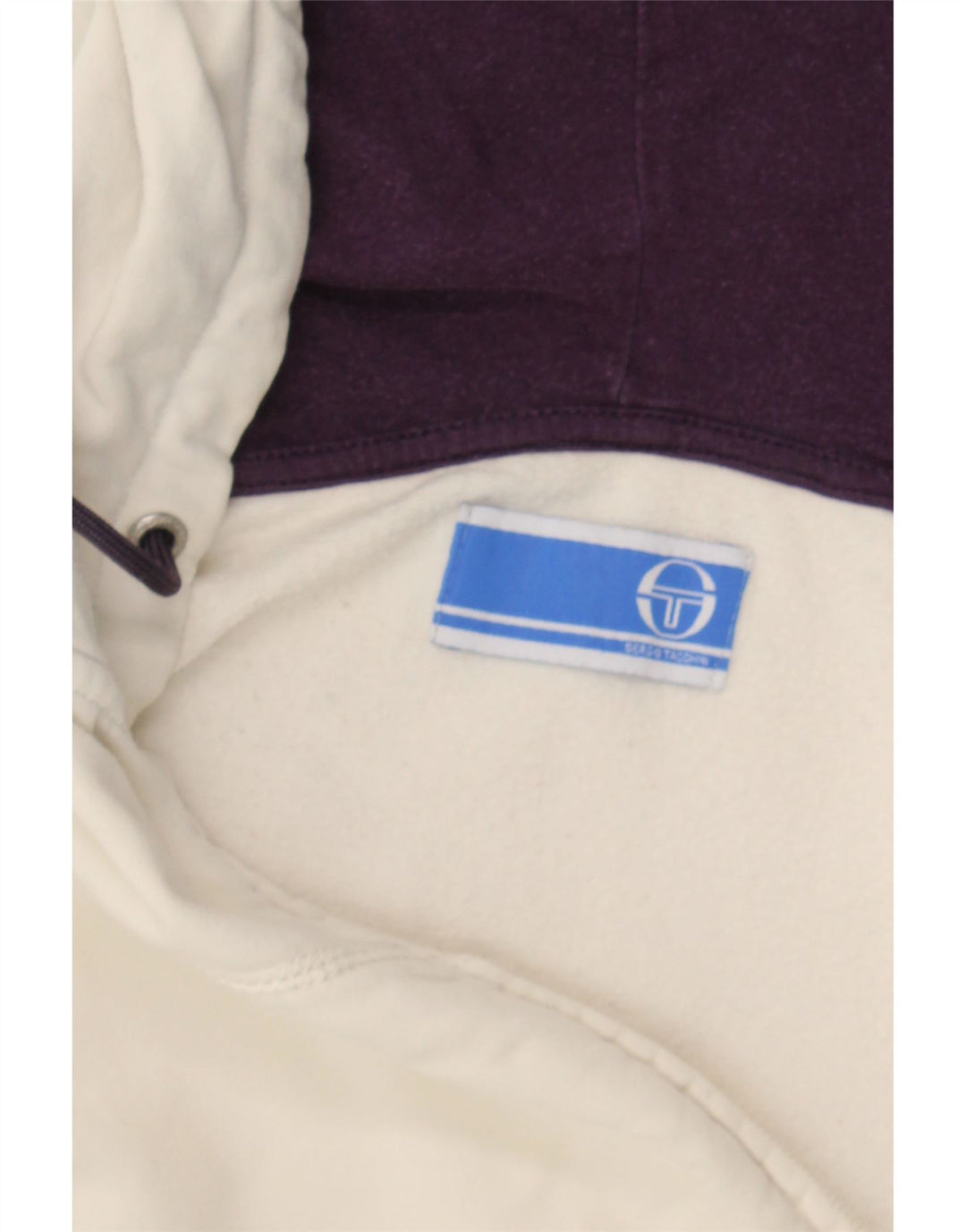 SERGIO TACCHINI Womens Zip Hoodie Sweater UK 18 XL White Cotton Vintage Sergio Tacchini and Second-Hand Sergio Tacchini from Messina Hembry 