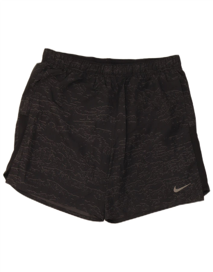Shorts esportivos masculinos Nike Dri Fit grandes camuflados pretos