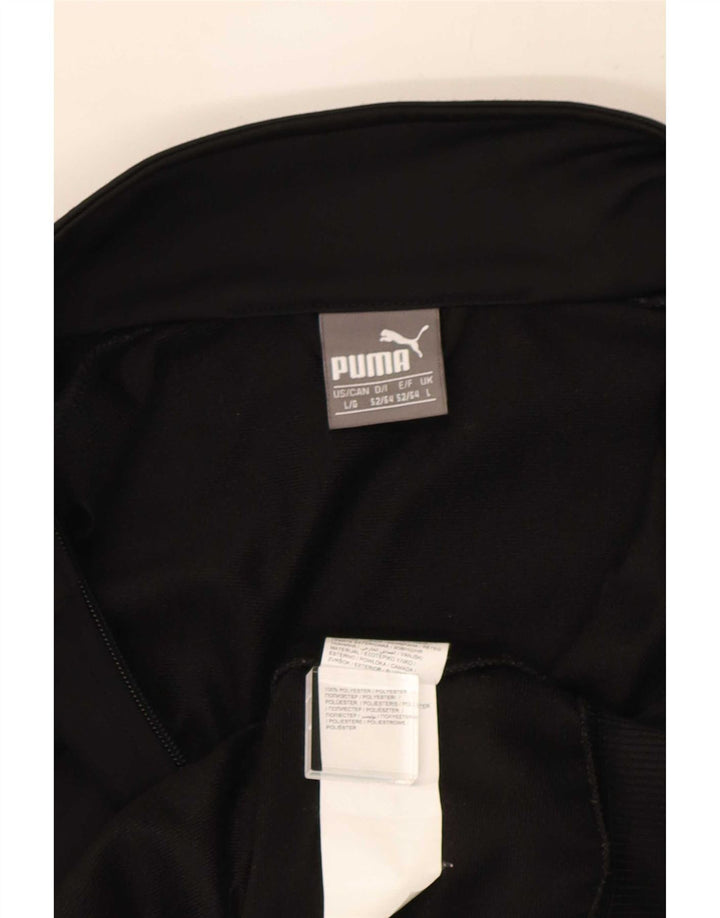 Puma Mens Graphic Tracksuit Top Jaqueta Grande Poliéster Preto