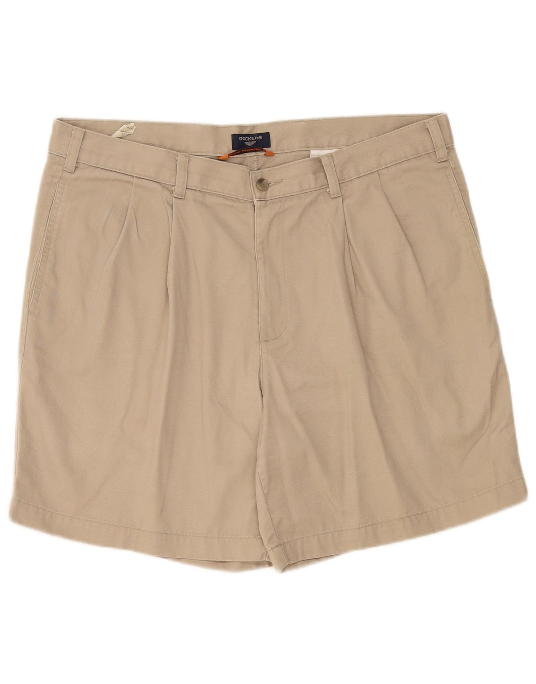 Dockers Mens Pegged Chino Shorts W36 Grande Algodão Bege