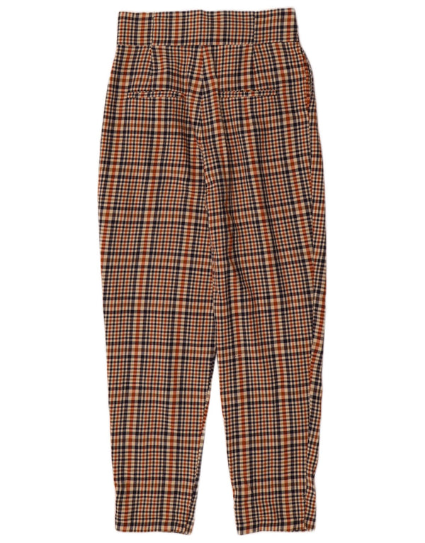 Zara Calça feminina casual Trafaluc cintura alta pequena W25 L28 multicolorida