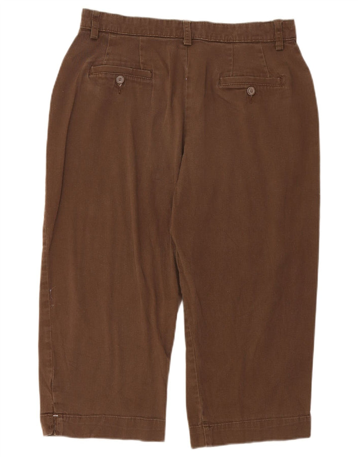 Calça capri feminina LEE US 12 grande W32 L20 algodão marrom