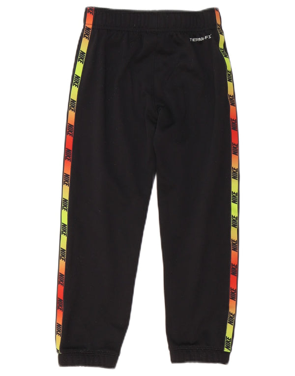 Nike Boys Therma-Fit Tracksuit Trousers Joggers 5-6 Years Medium Black