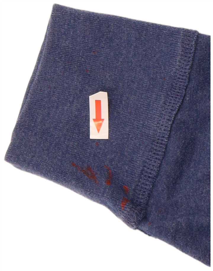 J. Crew Top masculino de manga comprida grande algodão azul marinho