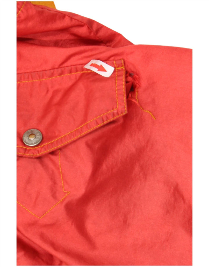 Capa de chuva masculina vintage gráfica UK 36 poliamida colorblock amarelo pequeno