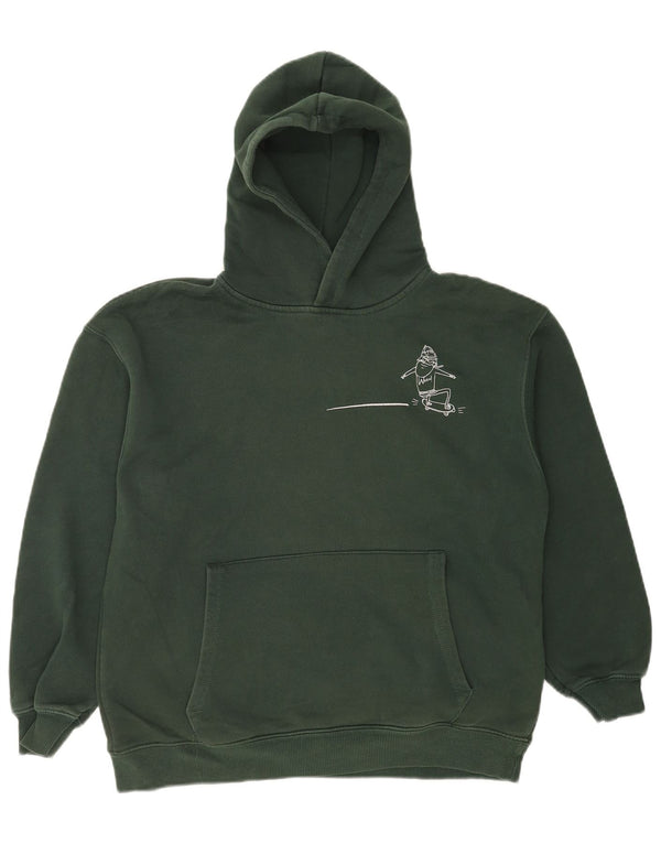 Zara Boys Graphic Hoodie Jumper 13-14 anos algodão verde