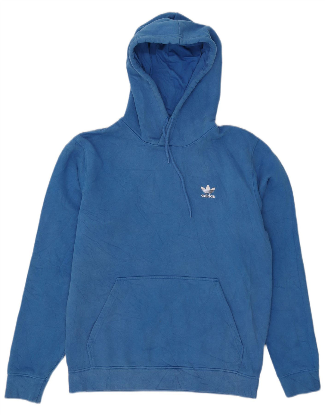 Adidas Mens Hoodie Jumper Médio Algodão Azul