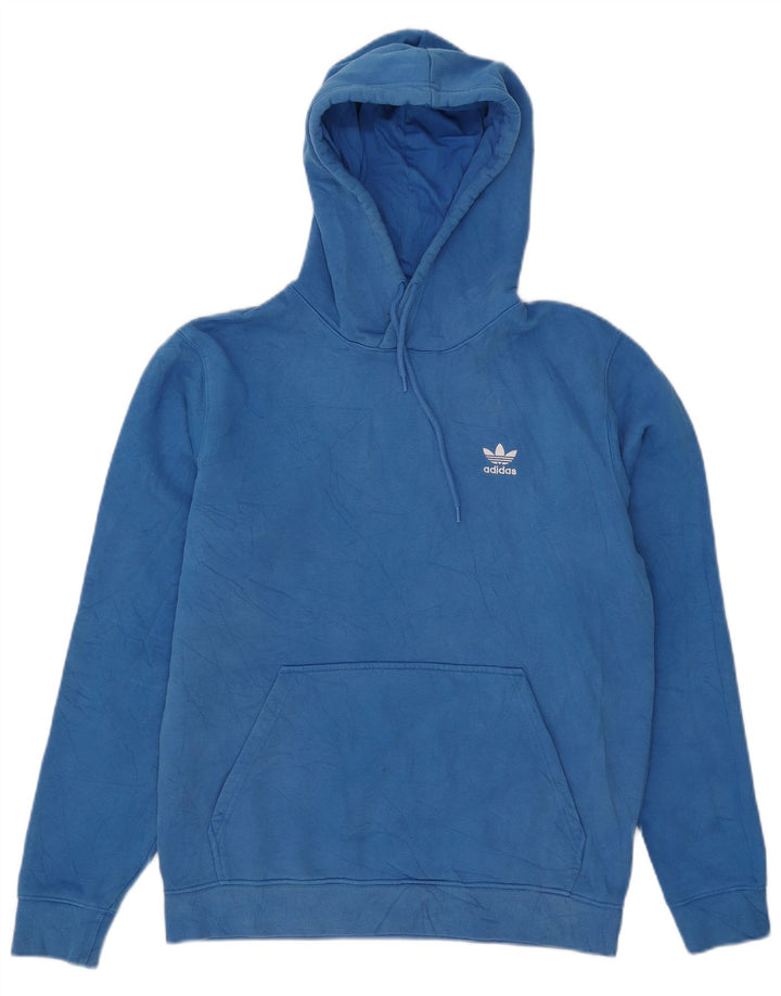 Adidas Mens Hoodie Jumper Médio Algodão Azul