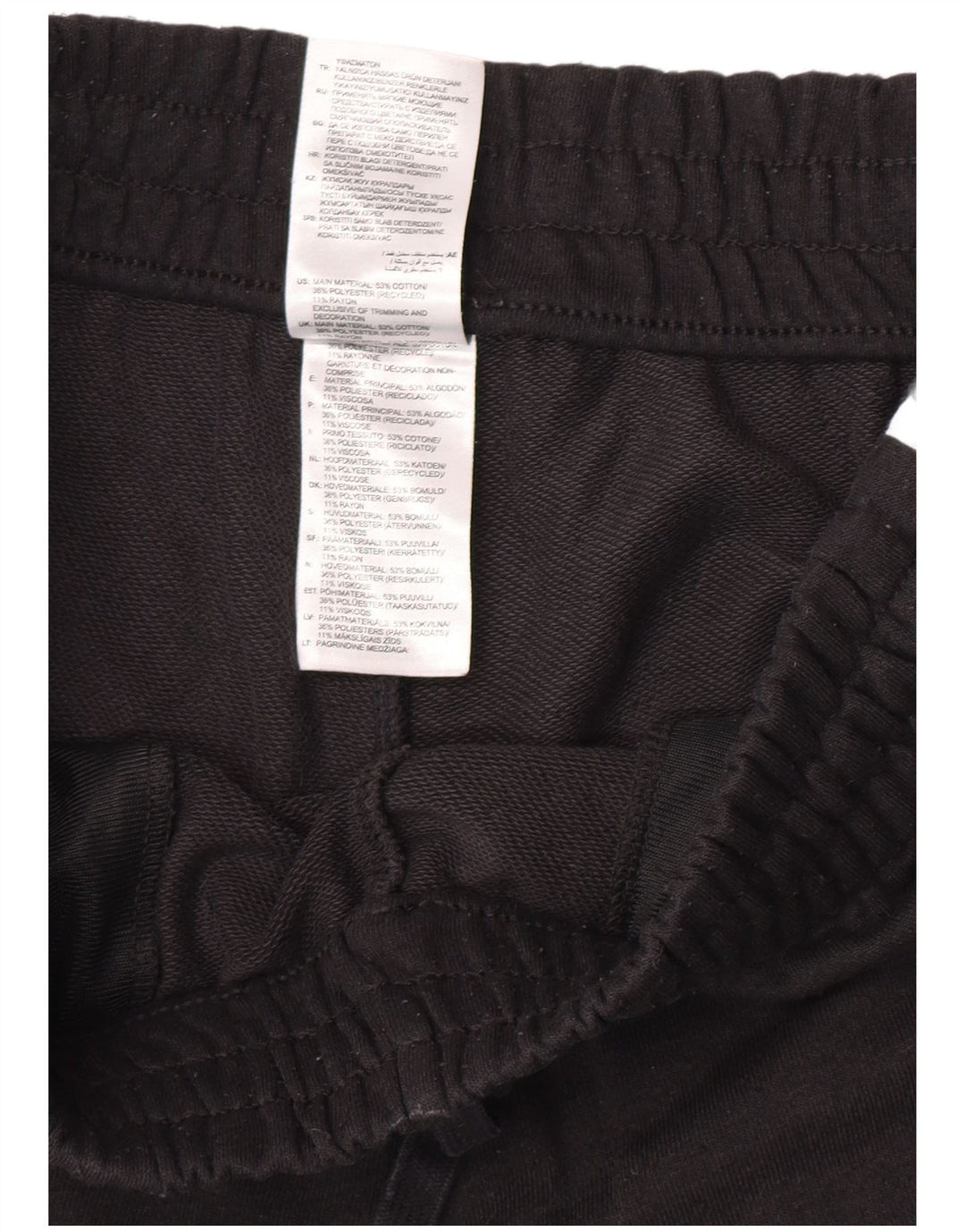 Calças de treino masculinas Adidas Joggers grandes de algodão preto