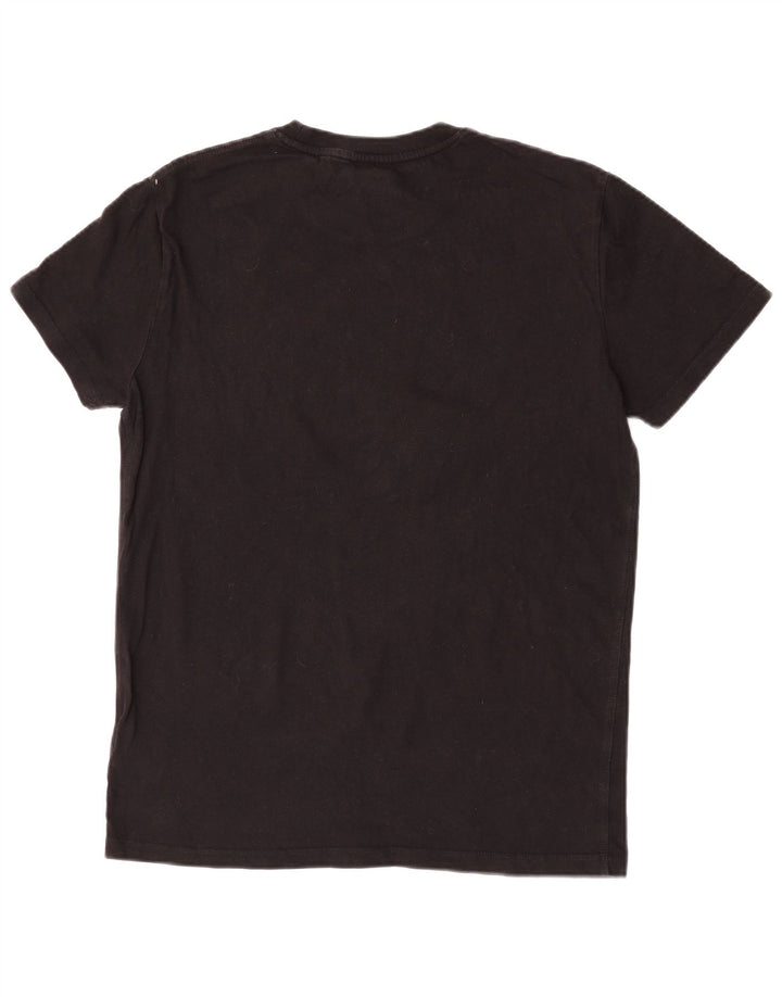 Camiseta gráfica masculina Superdry Top médio algodão preto