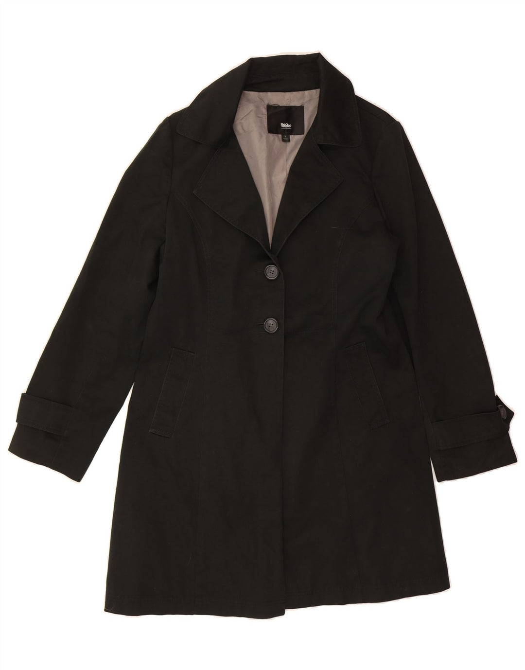 MOSSIMO Womens Overcoat UK 16 Large Black Cotton Vintage Mossimo and Second-Hand Mossimo from Messina Hembry 
