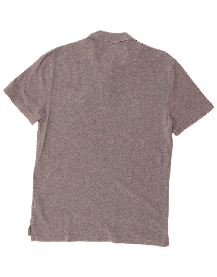 Camisa polo masculina TOMMY HILFIGER grande algodão cinza