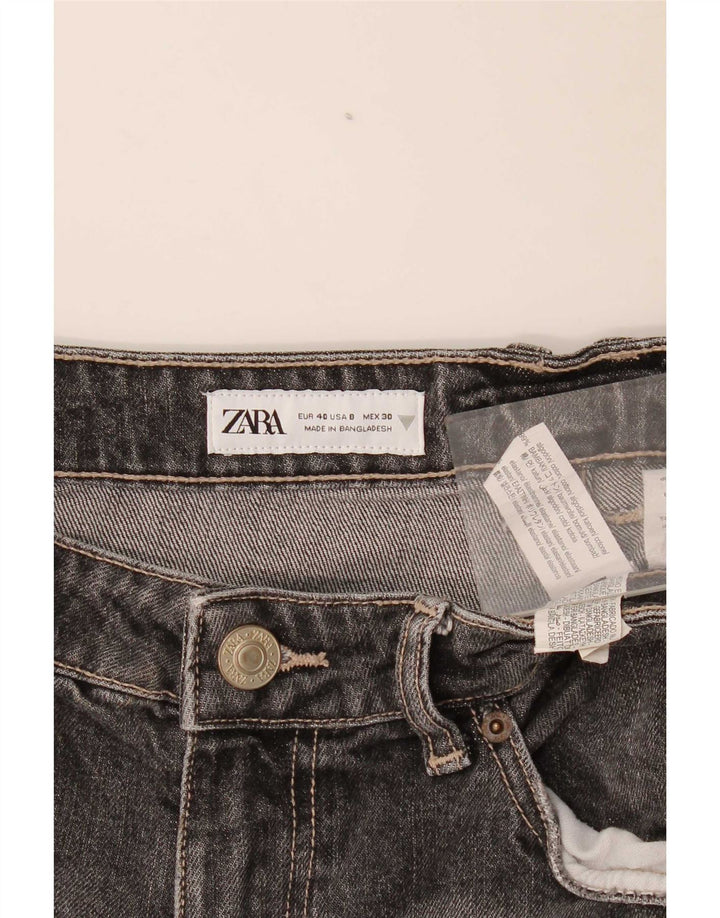 Zara Mens Straight Jeans EU 40 Médio W30 L32 Cinza Algodão