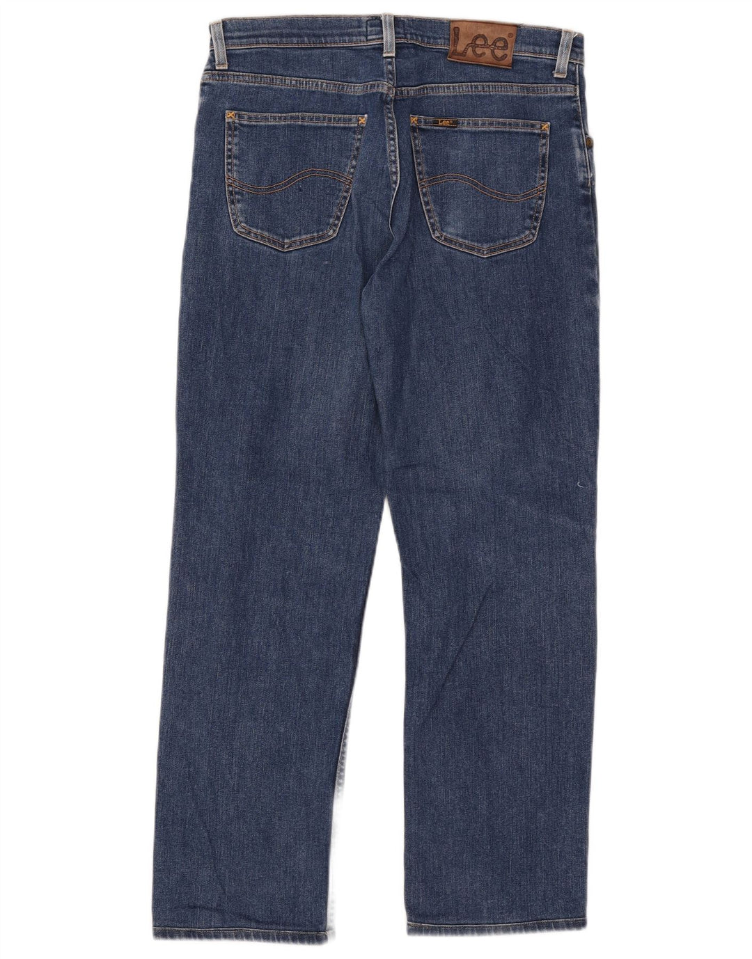 Lee Mens Brooklyn Straight Jeans W34 L28 Azul Algodão