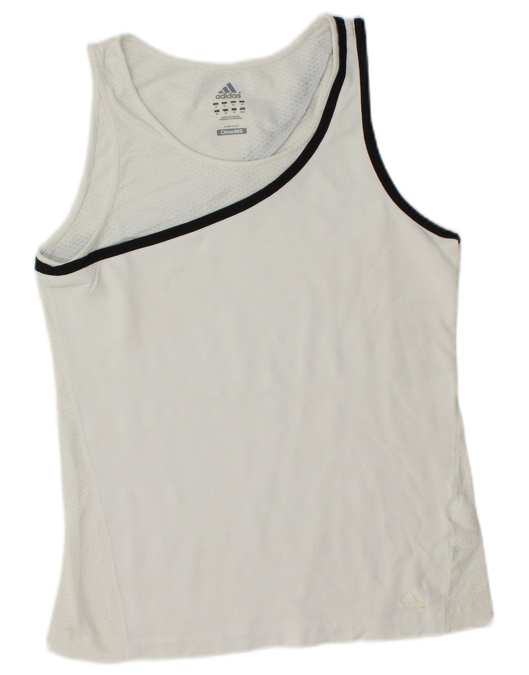 Adidas Womens Climacool Vest Top UK 14 Médio Branco Poliéster