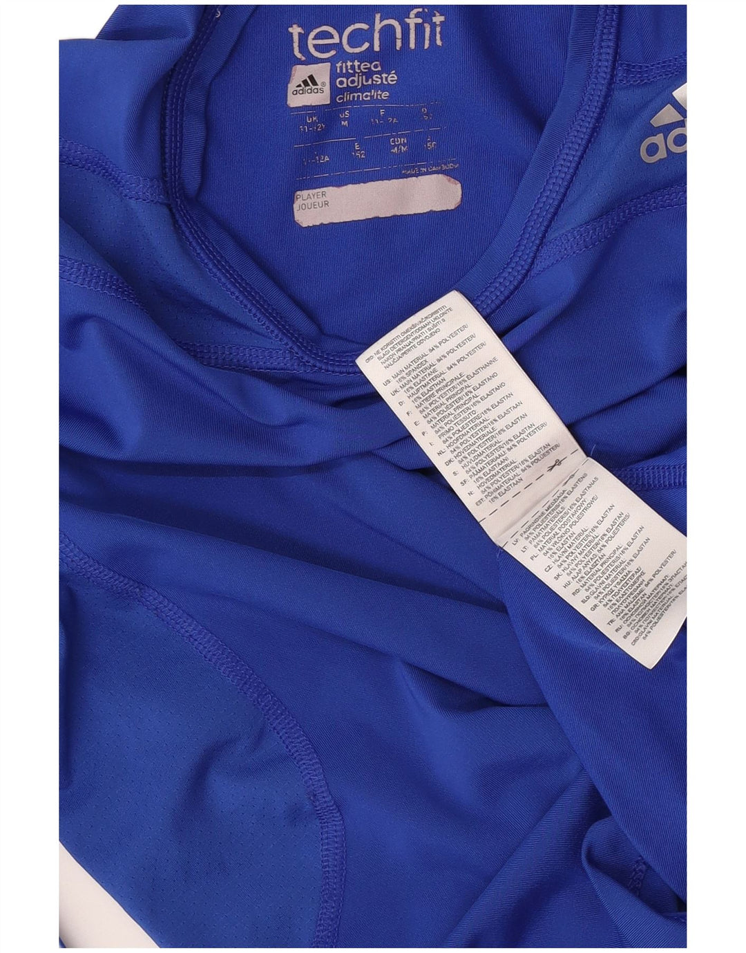 Top Adidas Menino Climalite Manga Comprida 11-12 Anos Azul Poliéster