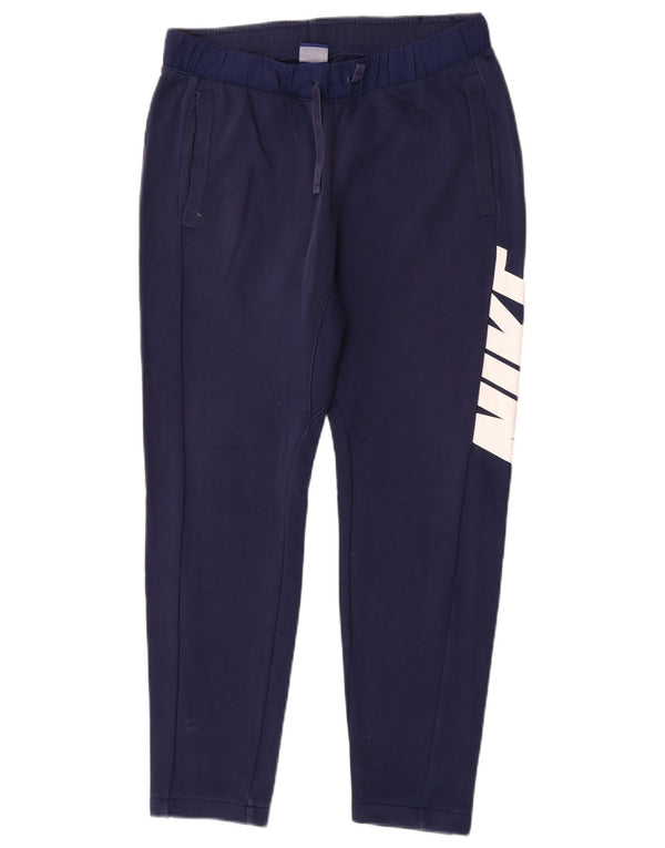 Calça de treino Nike masculina gráfica pequena azul algodão