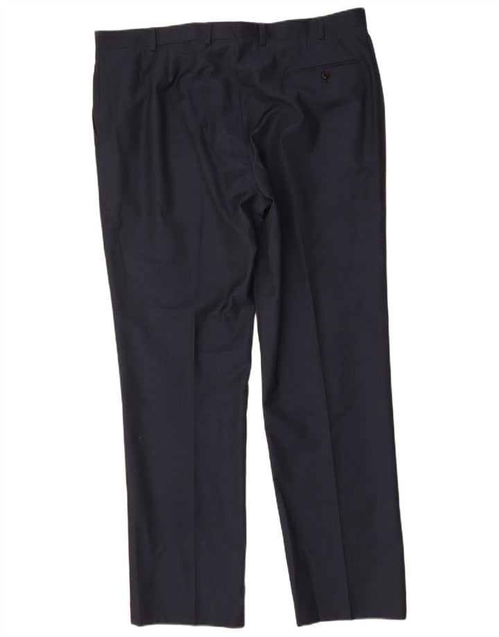 Calça masculina Marks & Spencer Autograph Straight Suit W40 L33 Azul marinho