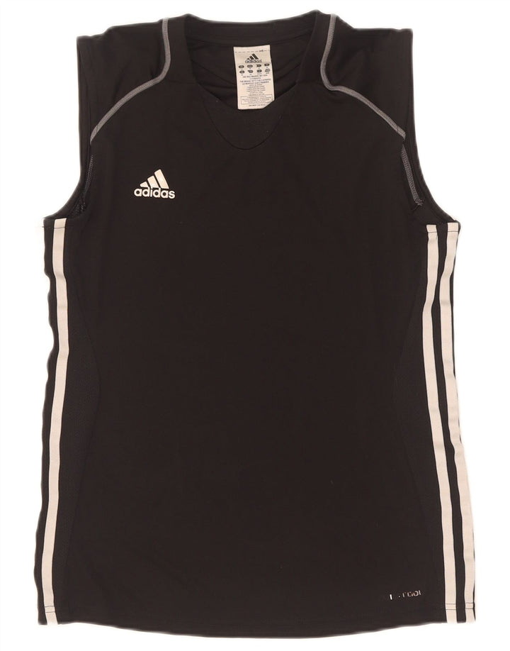 Adidas Womens Climacool Vest Top UK 14 Médio Preto Poliéster