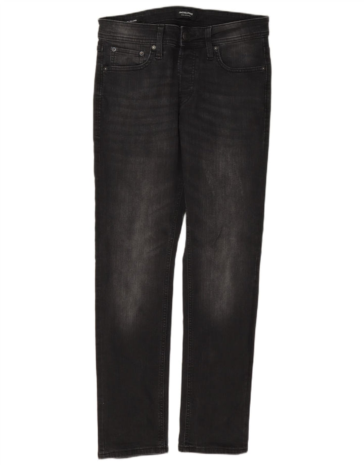Jack & Jones Masculino GLENN Slim Jeans W30 L32 Algodão Preto