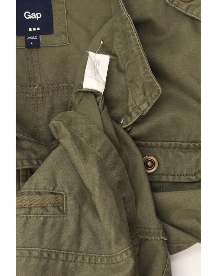 Jaqueta militar feminina Gap UK 14 algodão cáqui médio