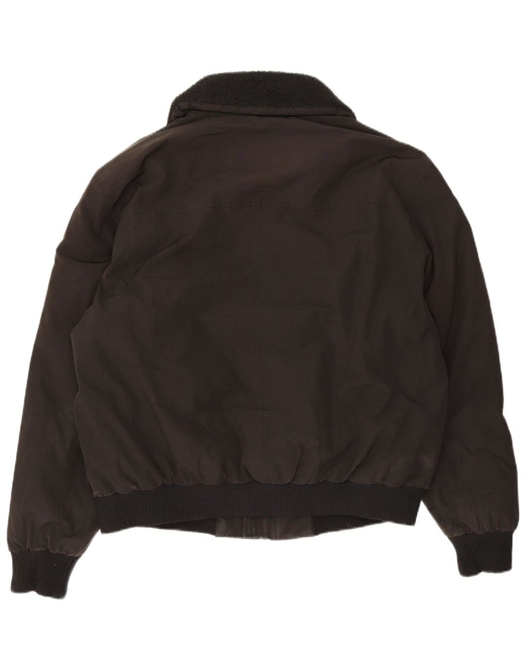 Jaqueta bomber acolchoada masculina Zara UK 40 grande poliéster preto