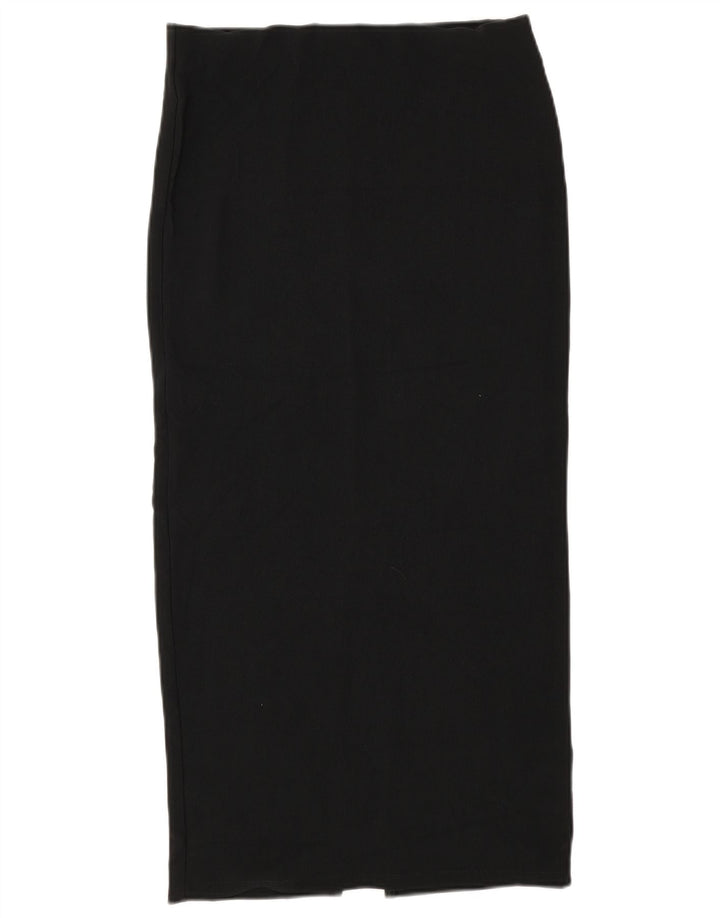 Zara Saia Midi Feminina Cintura Alta Grande W30 Poliéster Preto