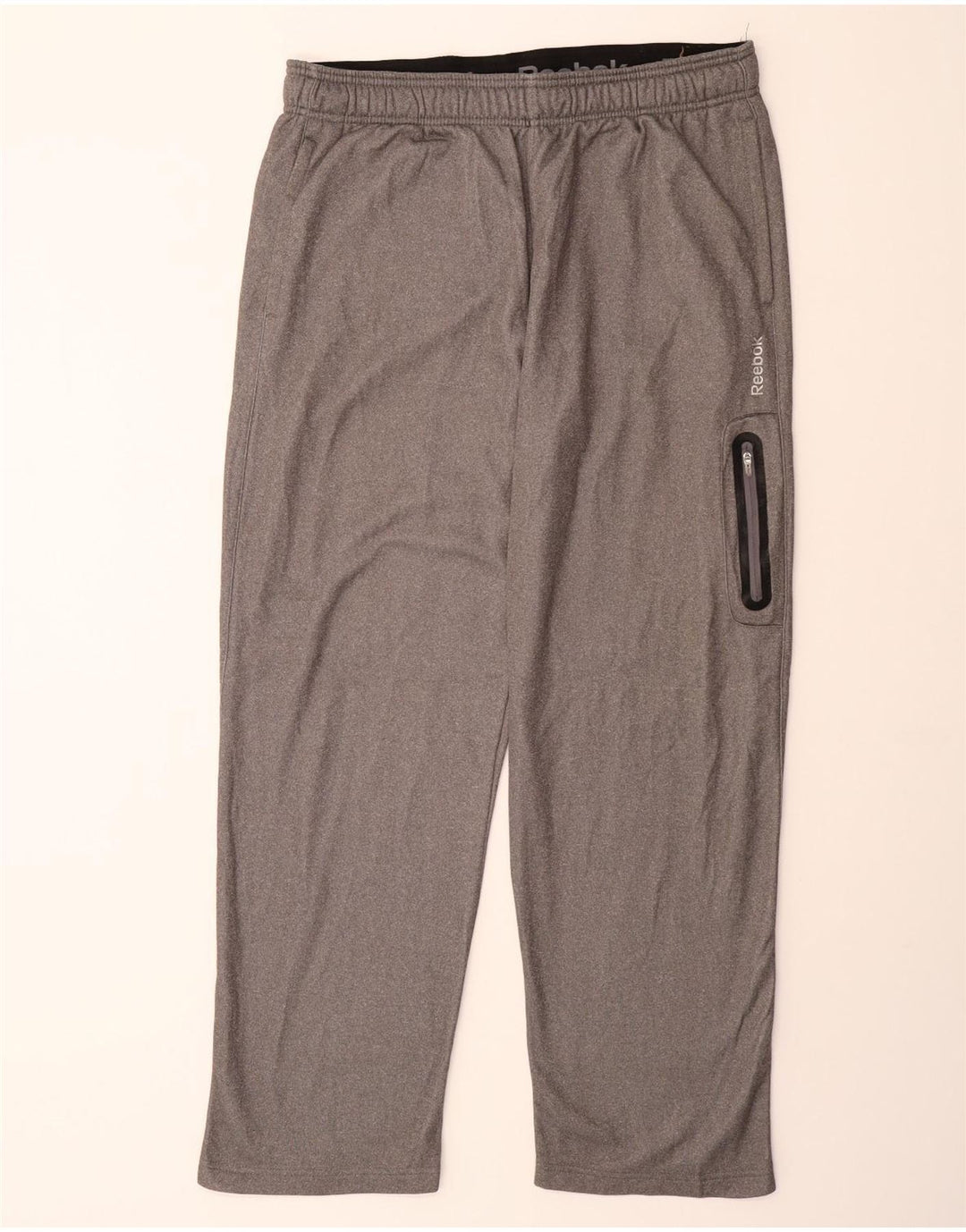 Calça de treino masculina REEBOK poliéster cinza grande