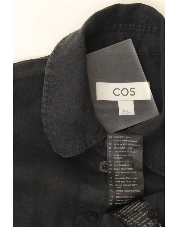 Cos Camisa Feminina Oversized EU 32 2XS Linho Preto