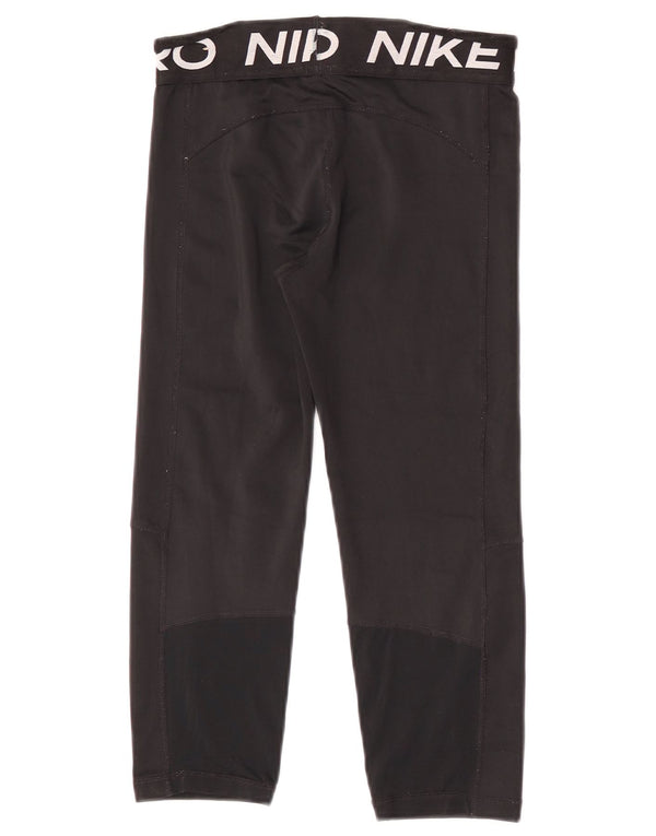Leggings Capri Nike Girls Dri Fit Graphic 12-13 anos Grande Poliéster Preto