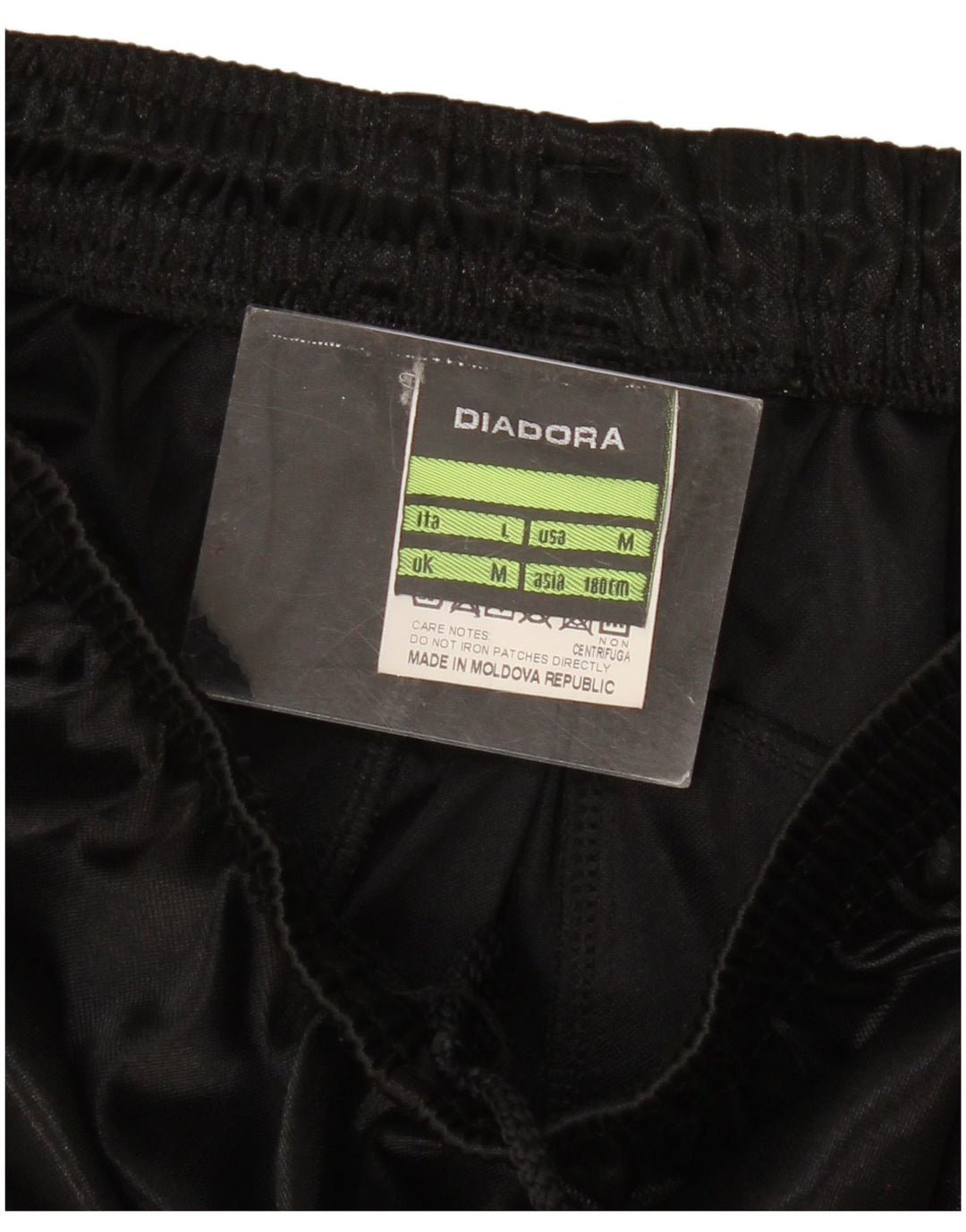 Diadora Mens Italia Sport Shorts Médio Preto Poliéster