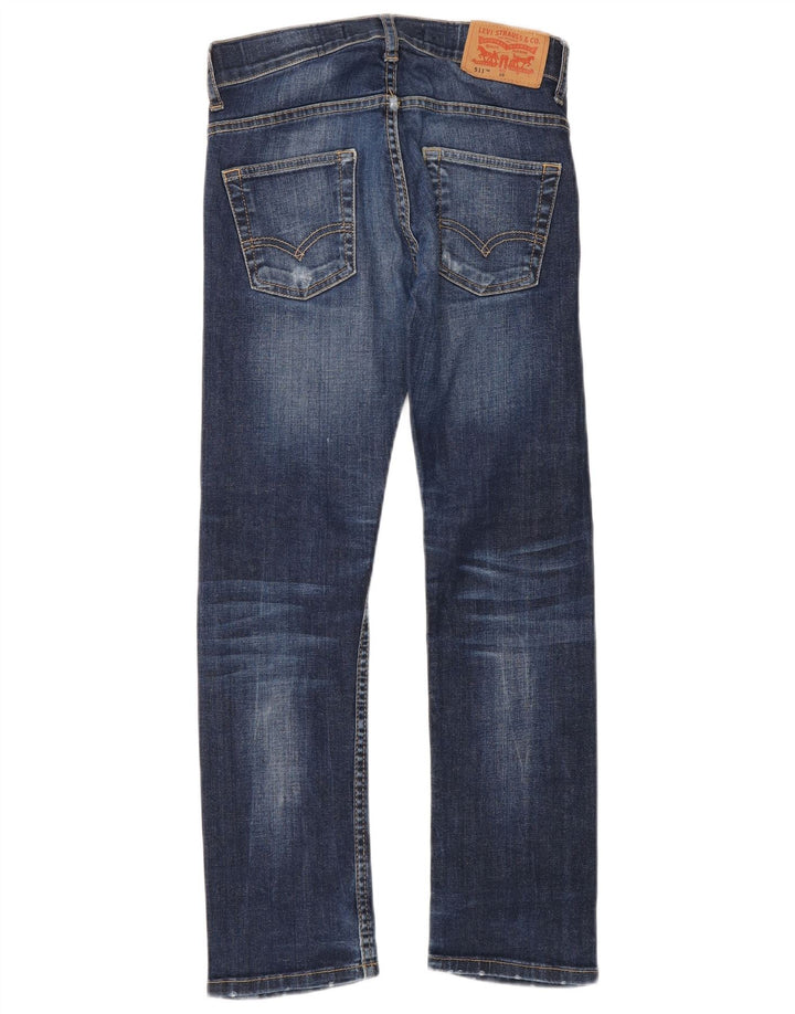 Levi's Boys 511 Slim Jeans 9-10 Anos W24 L26 Azul Algodão