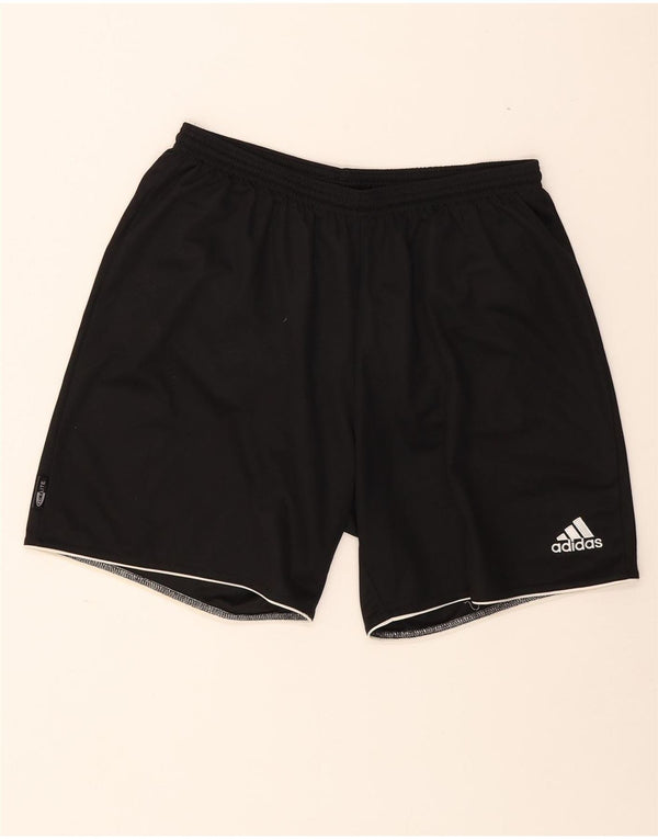Adidas Masculino Climalite Sport Shorts Grande Poliéster Listrado Preto