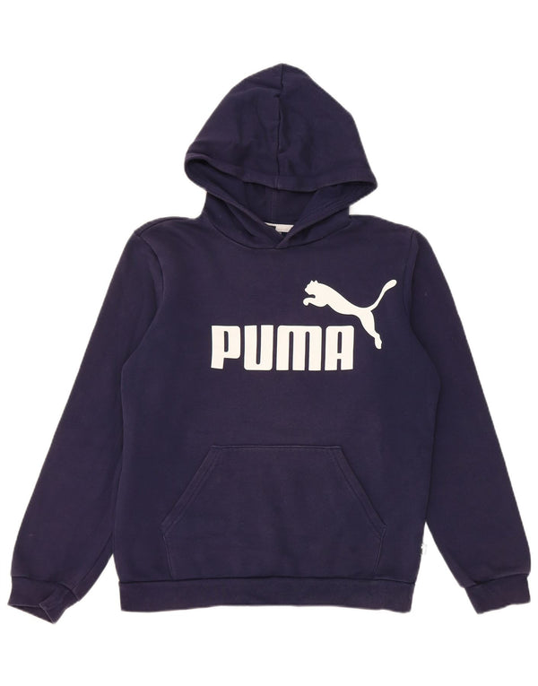 Jumper com capuz gráfico feminino Puma 13-14 anos azul marinho