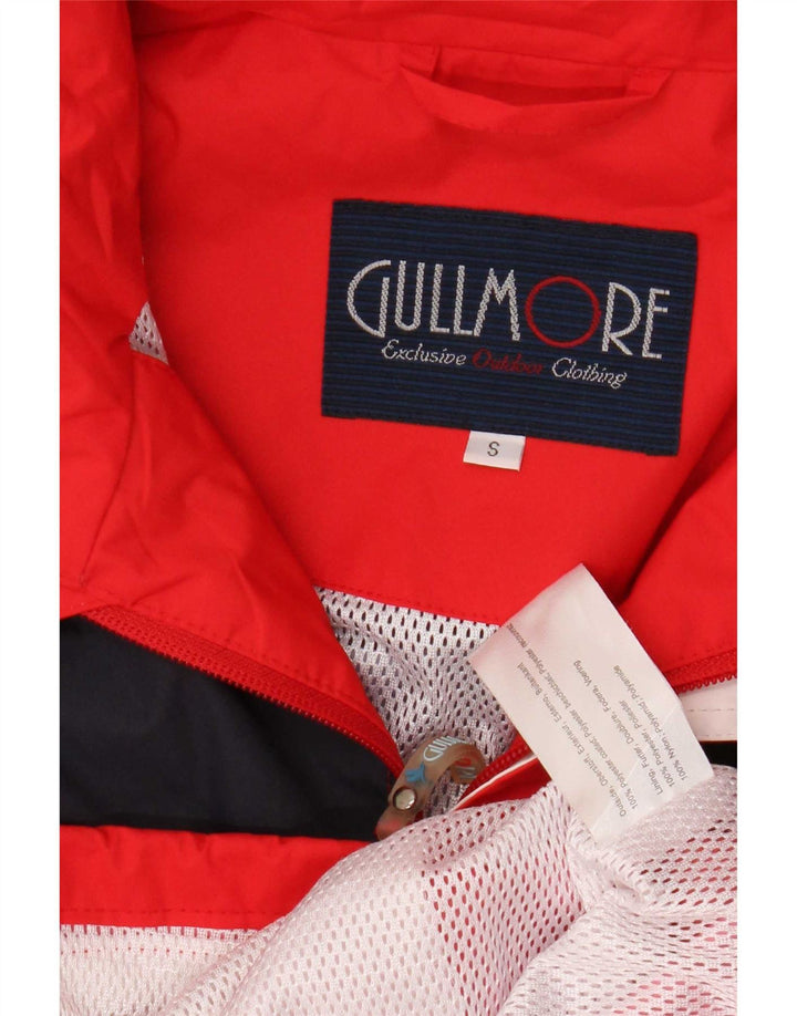 Poliéster vermelho pequeno de Colourblock do revestimento de chuva encapuçado Reino Unido 36 dos homens do vintage