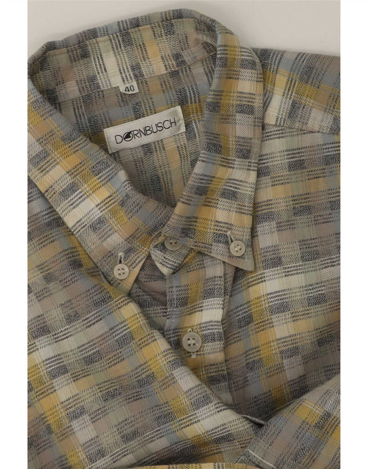 Camisa masculina Dornbusch tamanho 40 cinza médio geométrico