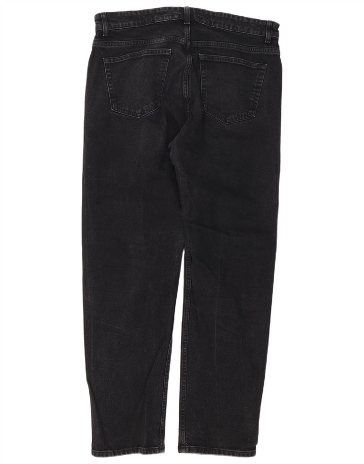 Calça jeans reta masculina Zara EU 44 XL W34 L30 preta