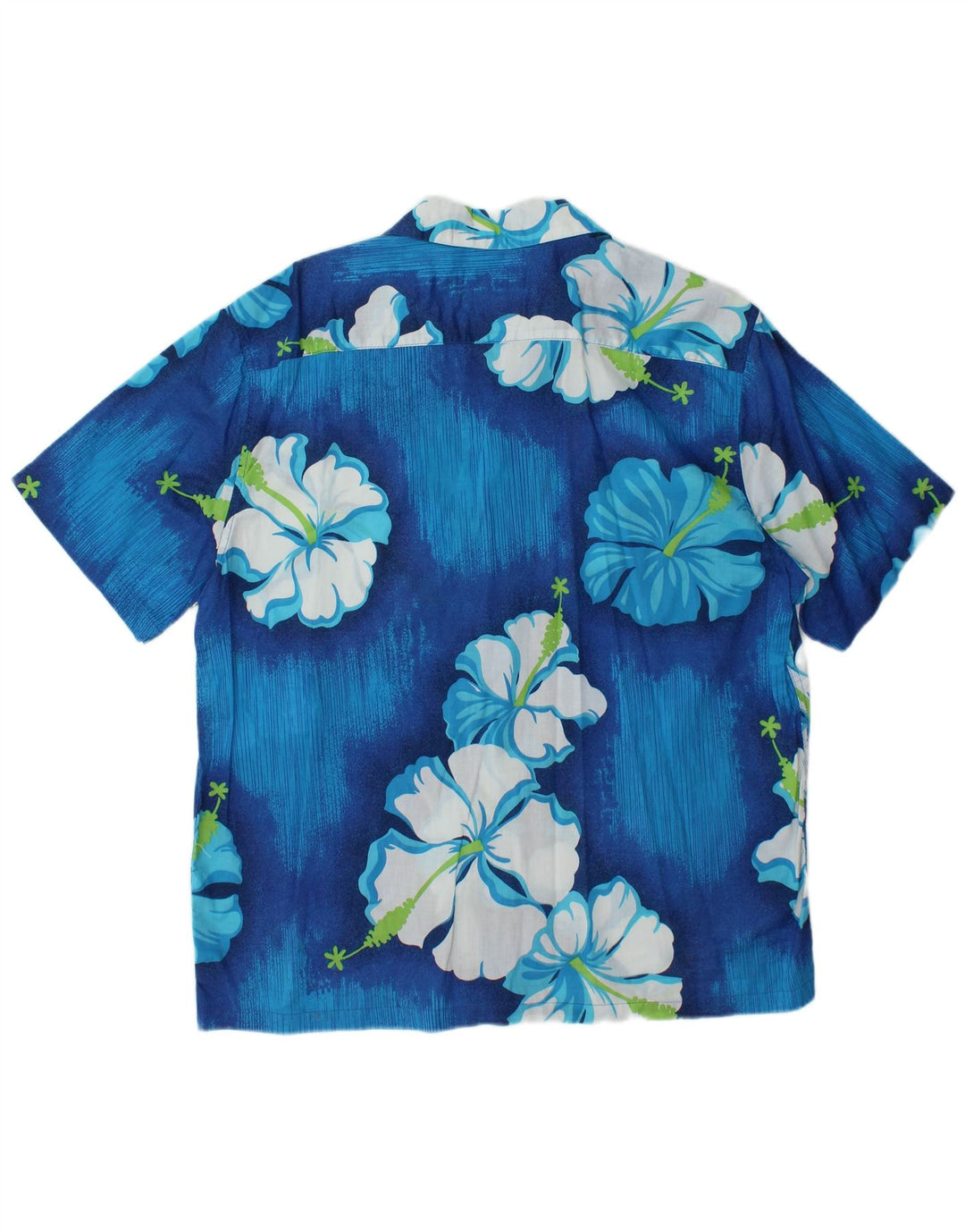Camisa masculina de manga curta PIOMBO grande algodão floral azul