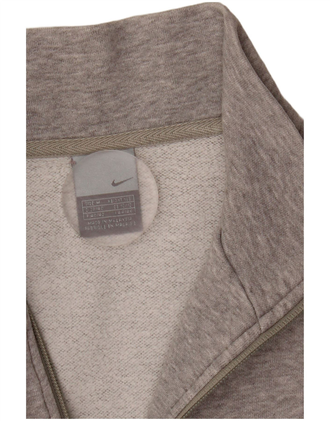 Nike Womens Tracksuit Top Jacket UK 10/12 Medium Grey Flecked