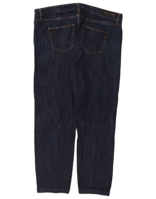 Calça jeans feminina Marks & Spencer UK 18 XL W38 L28 azul marinho algodão